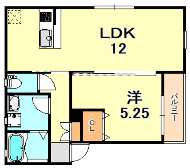 KARIN舞子公園(1LDK/1階)の間取り写真