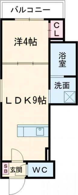 AXIA CITY 神戸松原(1LDK/1階)の間取り写真