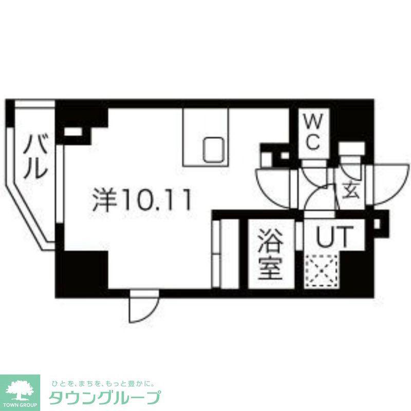 ルネサンスコート両国リバーテラス(ワンルーム/4階)の間取り写真