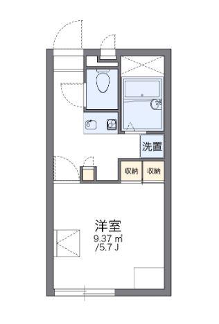 レオパレスカーサ東出(1K/2階)の間取り写真