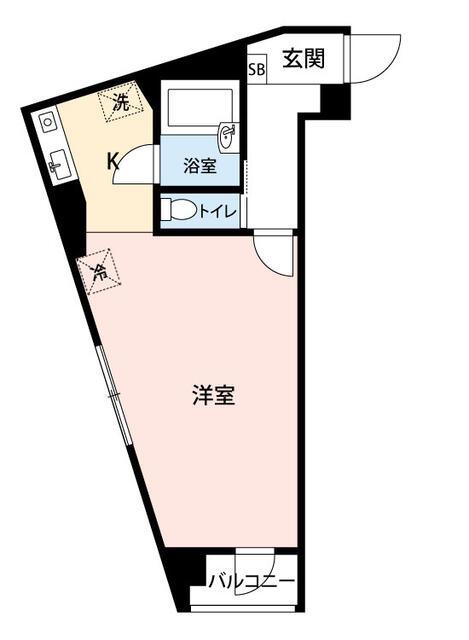 マイナビSTAYミライエ旗の台プレイス(1K/2階)の間取り写真