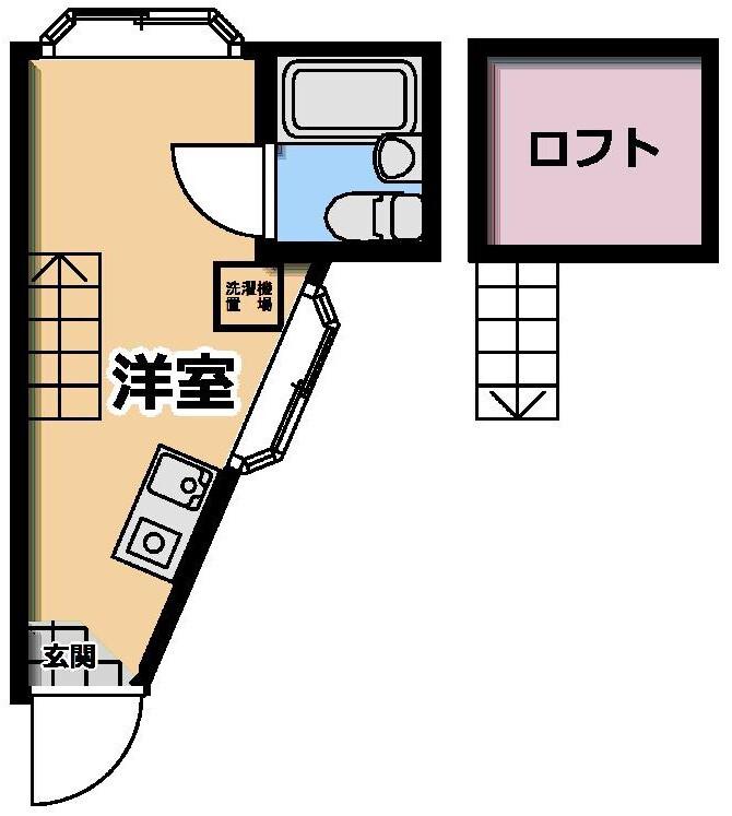 ハイムコマイ(ワンルーム/1階)の間取り写真