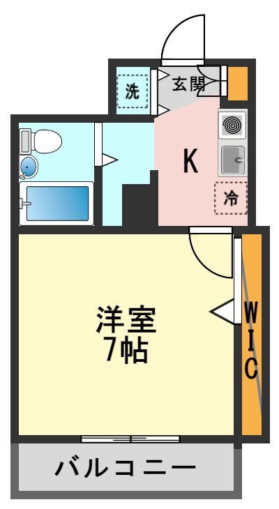 シティハイツ新小岩(1K/8階)の間取り写真