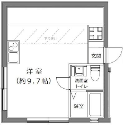 ザ コンラスト大井町(ワンルーム/4階)の間取り写真