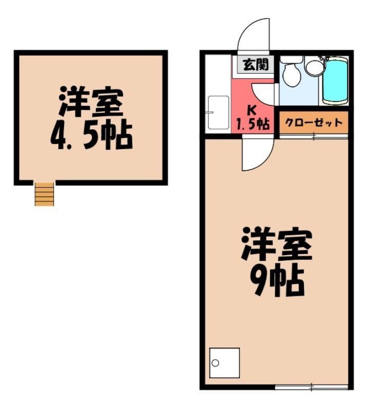 アネモネ(1K/1階)の間取り写真