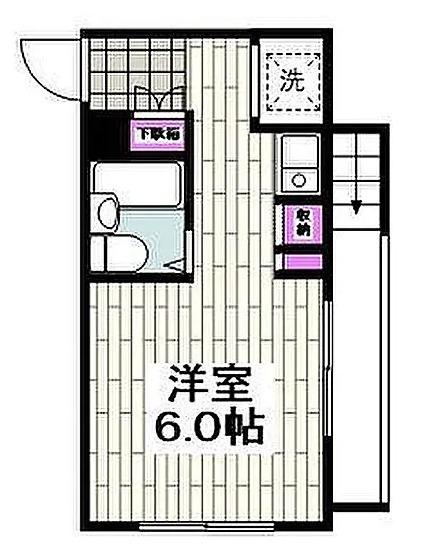 コパーズ・アプト港南III(1K/3階)の間取り写真