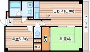 エクセレント南仙台(2LDK/1階)の間取り写真