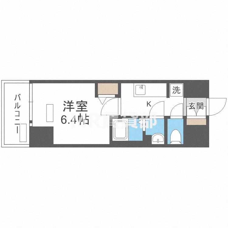 プレサンス桜ノ宮イーサリアル(1K/7階)の間取り写真