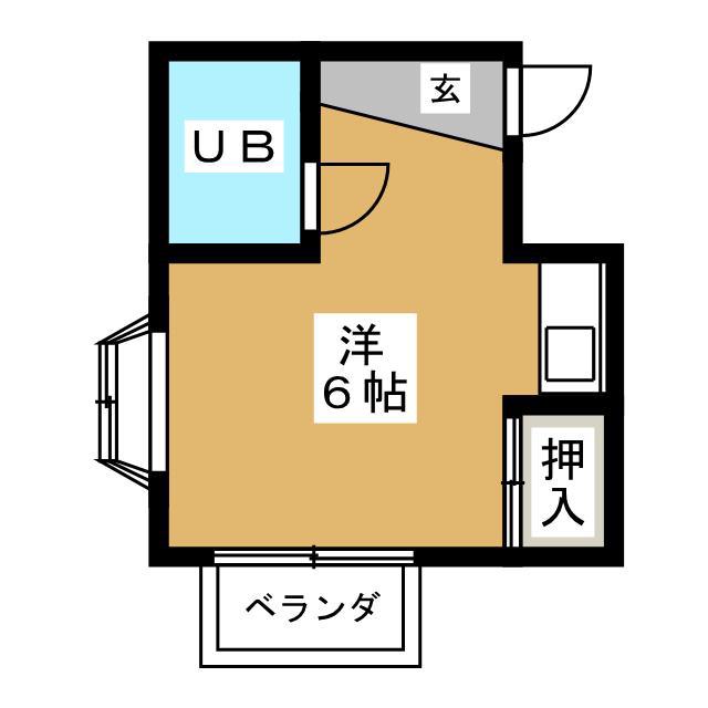 ミューズパレス松ヶ崎(ワンルーム/2階)の間取り写真