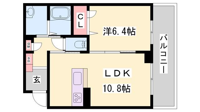 カーサ レジオKS(1LDK/2階)の間取り写真