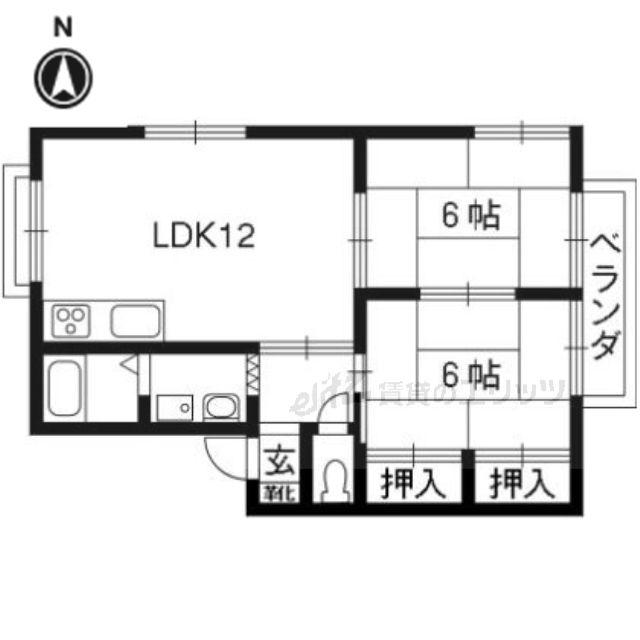 エクセレンス誠和I番館(2LDK/1階)の間取り写真