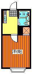 コーポ旭川(1K/1階)の間取り写真
