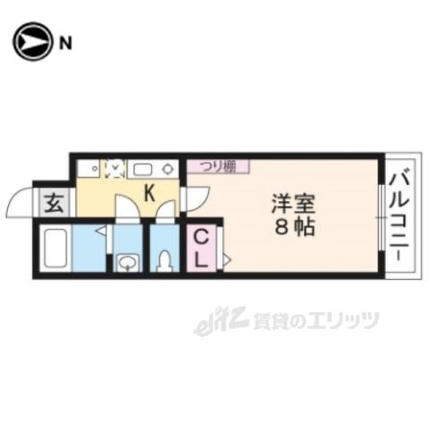 KSメゾン御池西(1K/5階)の間取り写真