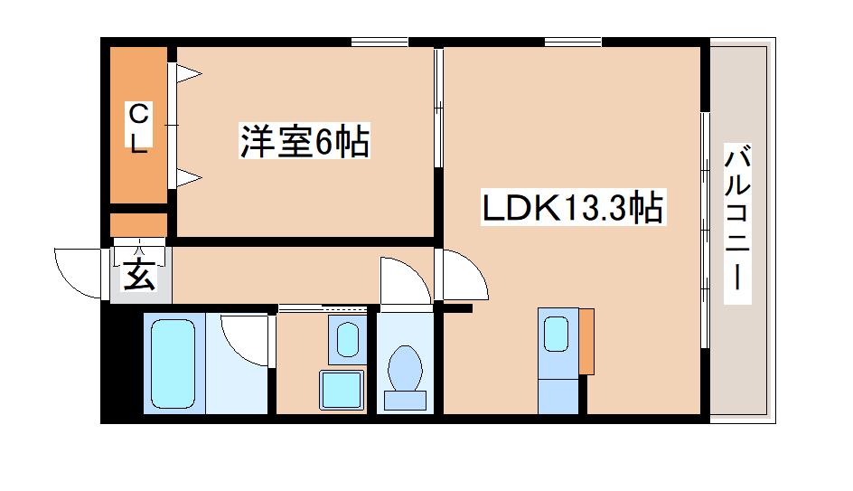プチ・ベルージュ(1LDK/3階)の間取り写真