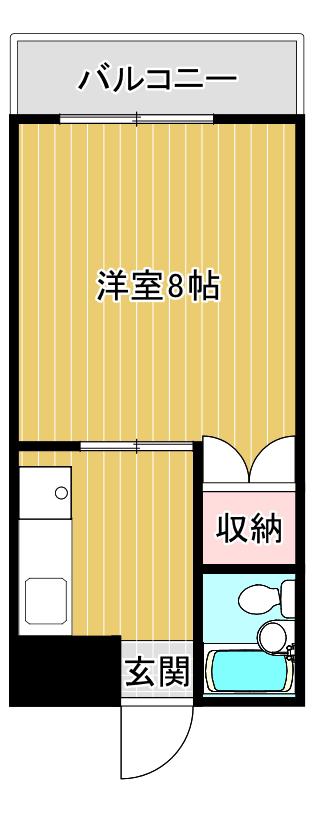 サンライズすみれ(1K/2階)の間取り写真