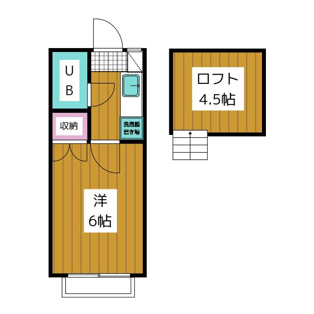 メゾンエトワール(1K/2階)の間取り写真