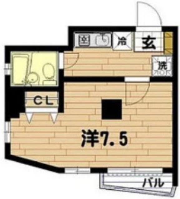 正源ビル(1K/2階)の間取り写真