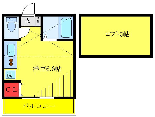 STプレイス(ワンルーム/2階)の間取り写真