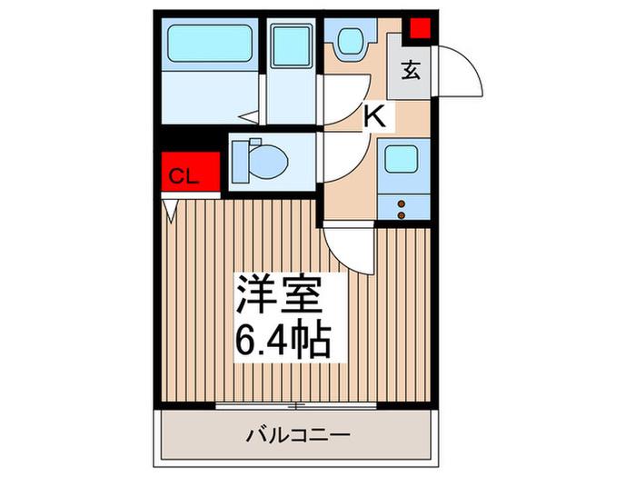 グランメゾン椿(1K/2階)の間取り写真