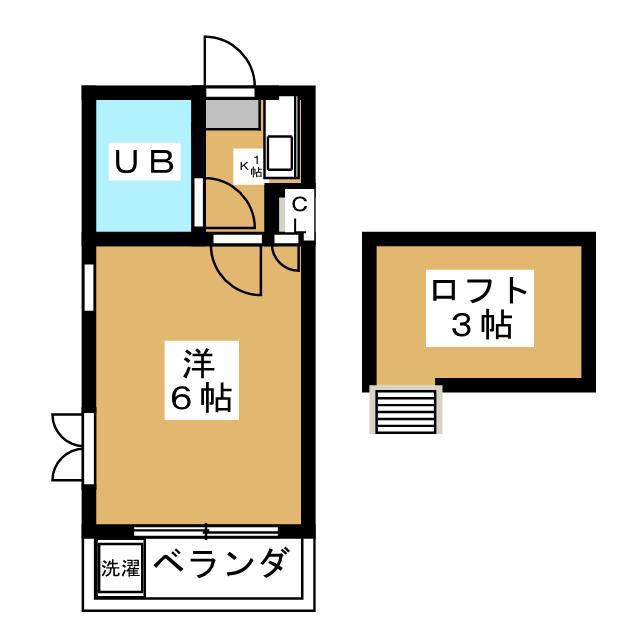 ベルエアー今川 A棟(1K/2階)の間取り写真
