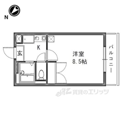 レオパレス枚方堂山(1K/3階)の間取り写真