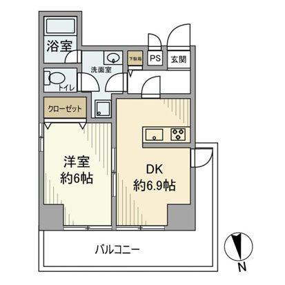 ライオンズマンション西荻窪第2(1DK/4階)の間取り写真