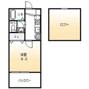 メゾンソレイユ(1K/2階)の間取り写真