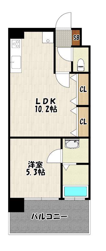 NO82 EMPRESS(1LDK/9階)の間取り写真