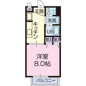 SURPLUS ONE 曙(1K/2階)の間取り写真