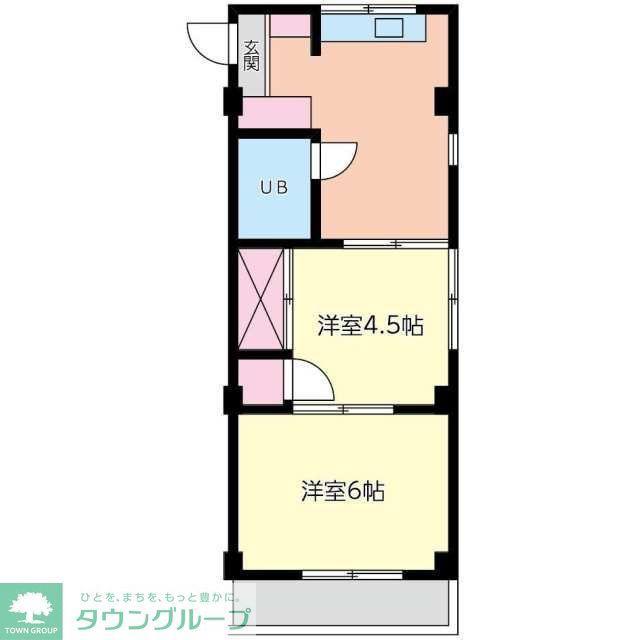 ライトビューティーハイツ(2K/3階)の間取り写真