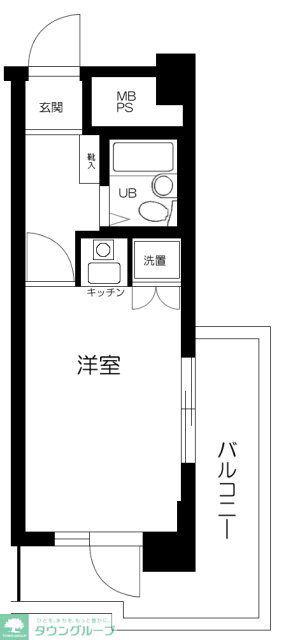 ヴェラハイツ鶴見(ワンルーム/2階)の間取り写真