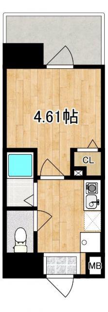 アルティザ長崎水辺の森(1K/10階)の間取り写真