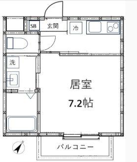 MAISON BRILLIO(1K/2階)の間取り写真