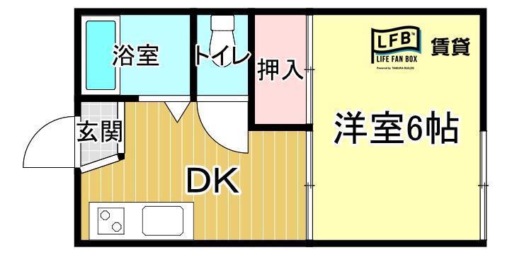 メゾンタナカ(1DK/1階)の間取り写真