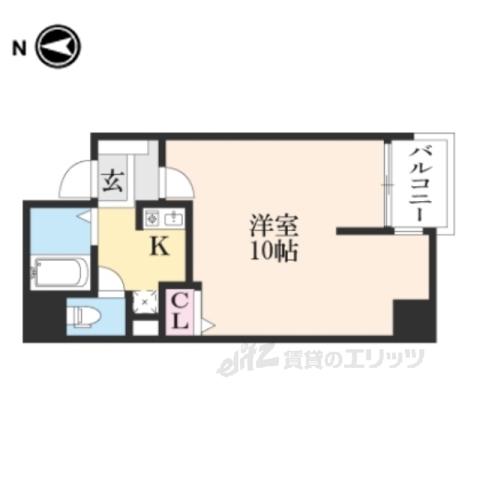 ラポール壱番堂(1K/2階)の間取り写真