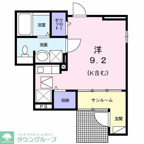 アルモニー(ワンルーム/1階)の間取り写真