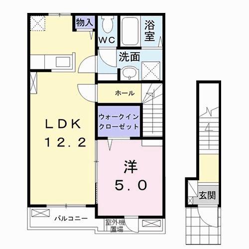ラ シュエット(1LDK/2階)の間取り写真