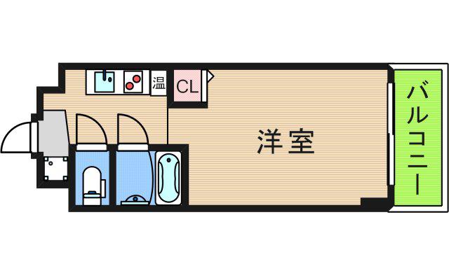 ビジタル丸山通5(1K/1階)の間取り写真