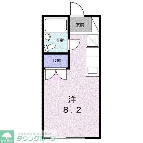 第2大川ハイツ(ワンルーム/2階)の間取り写真