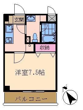 コートエスト(1K/3階)の間取り写真