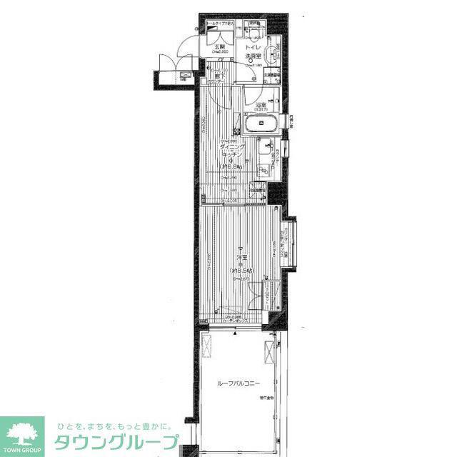 ダイナシティ三軒茶屋(1DK/3階)の間取り写真