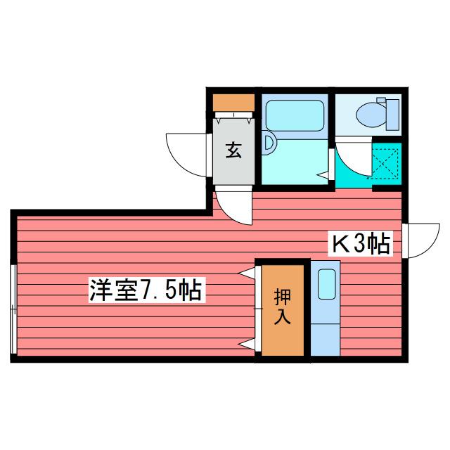 アーバン310(1K/1階)の間取り写真
