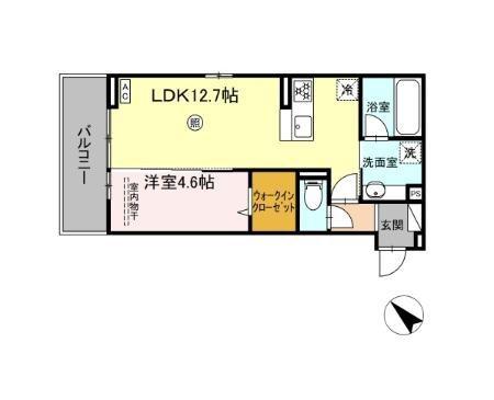 ヴィバーチェ(1LDK/3階)の間取り写真