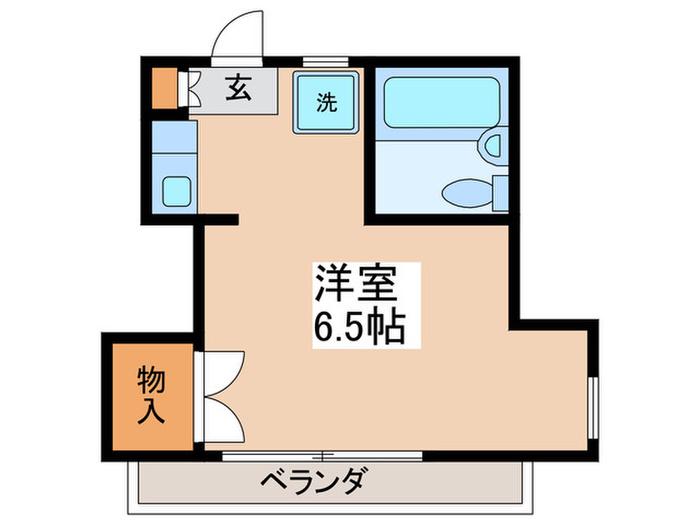 サンターナ(ワンルーム/2階)の間取り写真