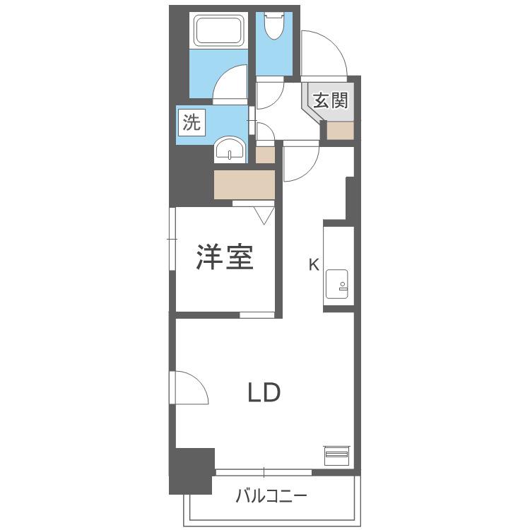 ティアラマイプラザ(1LDK/2階)の間取り写真