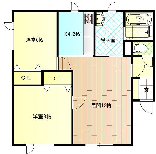 プレジール113(2LDK/2階)の間取り写真