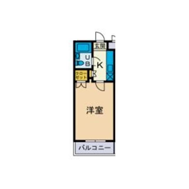 ユースピア本厚木(1K/1階)の間取り写真