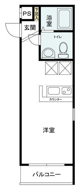 アーバネージュ西蒲田(ワンルーム/4階)の間取り写真