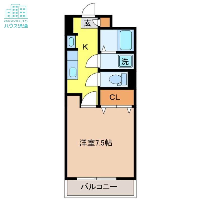 サクセスストーリーI(1K/4階)の間取り写真