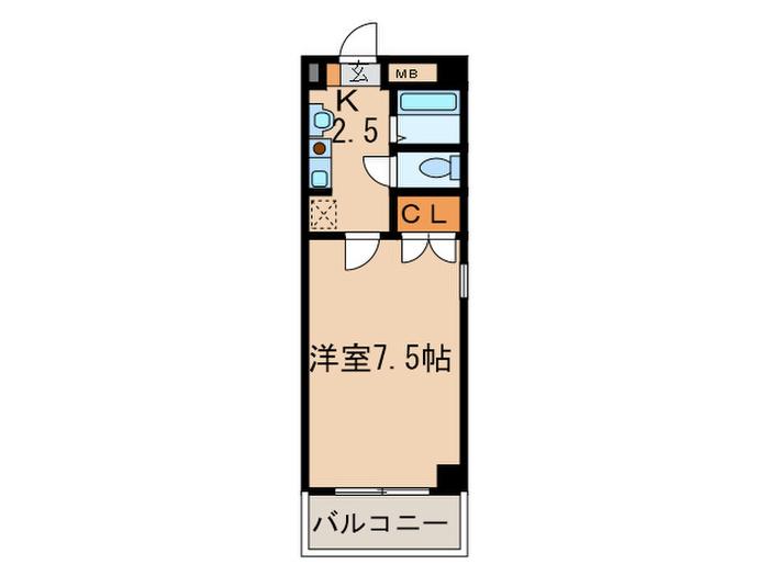 コーポソシア(1K/2階)の間取り写真